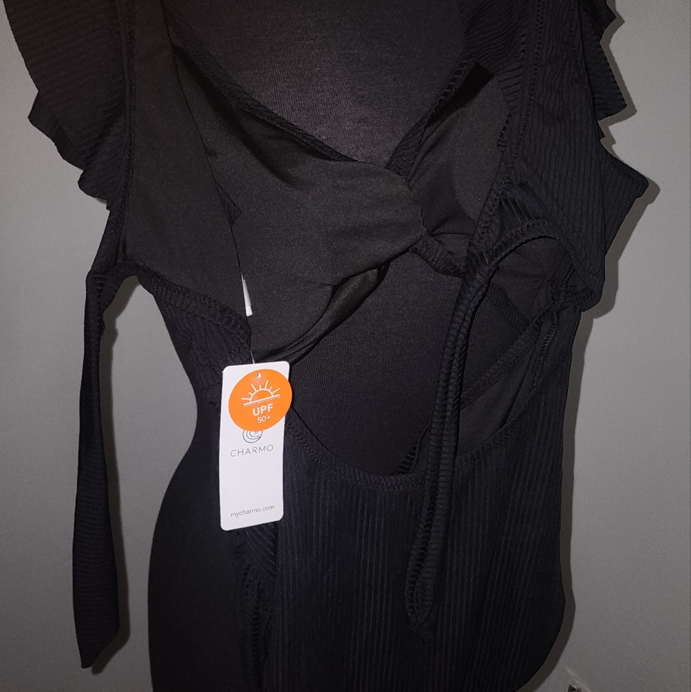 Charmo Black Ribbed Bodysuit